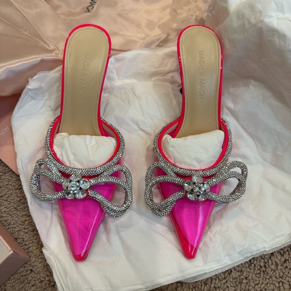 Mach & Mach Double Bow PVC Mule - Picture 2 of 15